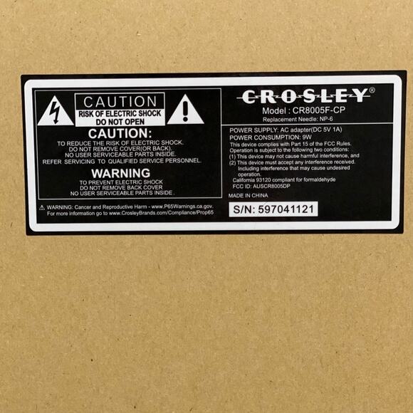 Crosley CR8005F-CP Cruiser Plus Vintage 3-Speed Bluetooth in/Out Record Player - Picture 6 of 8